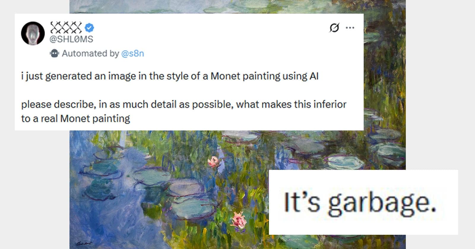 Someone Shared a Real Monet Painting as AI and Asked for Critiques